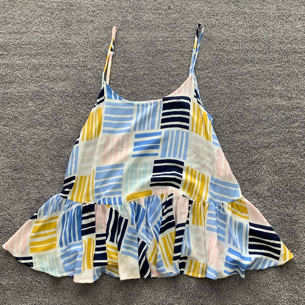 Old Navy size S colorful peplum tank top